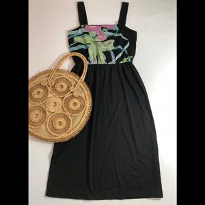 Vintage black floral dress